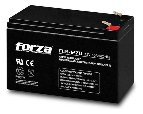 Bateria Forza Para Ups De 12v 7.0ah Fub-1270 Sellada Nueva