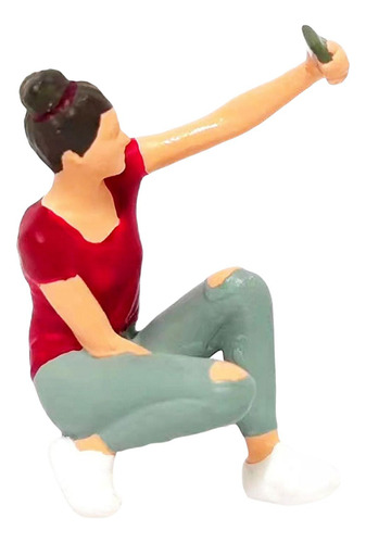 Resina Escala 1:64 Estatuetas Pessoas Diorama Vermelho