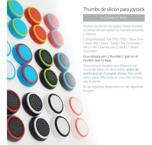 2 Gomas Joystick (1par) Thumb Silicon Ps4 Xbox Fosforescente