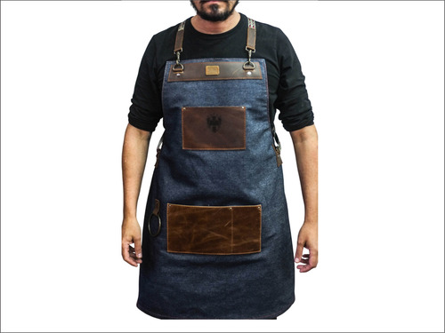 Mandil Parrillero Personalizable Azul