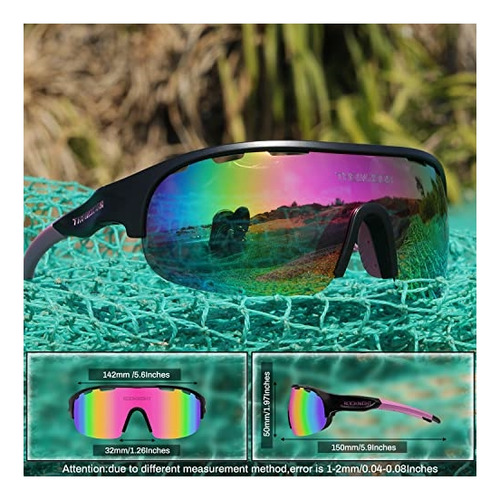 Lentes Deportivos Polarizadas Hd De Montura Grande