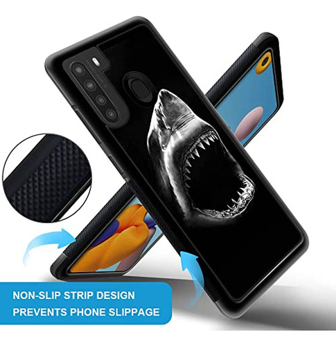 Funda Para Galaxy A21 Great Blanco Shark Silicon Suave
