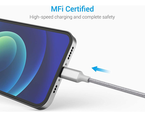Cable Lightning Nikolable Mfi Certificado Para iPhone 14, Co
