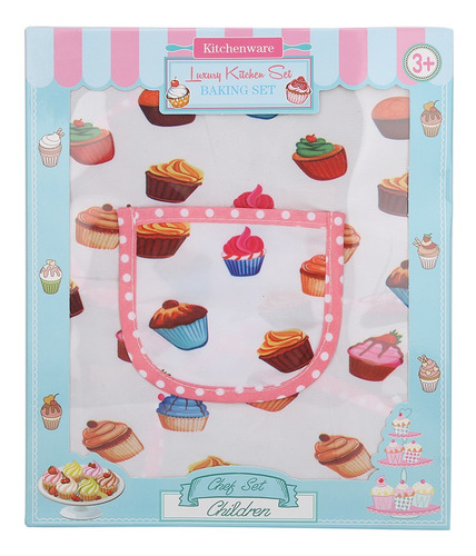 Kid Cooking Set Cozimento Cozinha Traje Papel Play Avental C