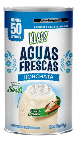 Horchata En Polvo 560g Para Preparar 50 Litros Klass