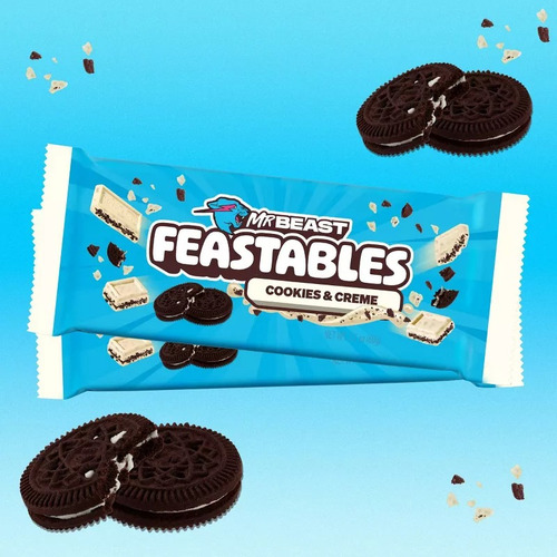 Feastables Mr. Beast Barra De Chocolate Cookies & Cream 60g
