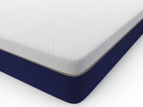 Mmtx Colchón Individual Memory Foam High-density 100x190x20 Color Blanco/azul