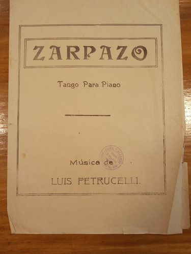 Zarpazo Luis Petrucelli Tango Partitura