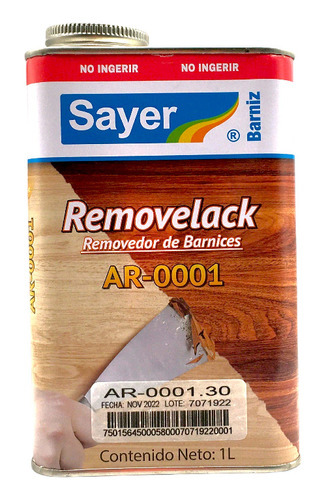 Removelack Quita Esmalte Y Barnices Sayer 1l