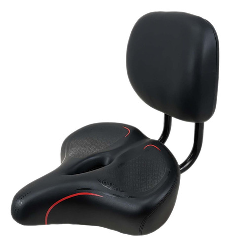 Sillín De Bicicleta Asiento De Bicicleta Con Respaldo Rojo