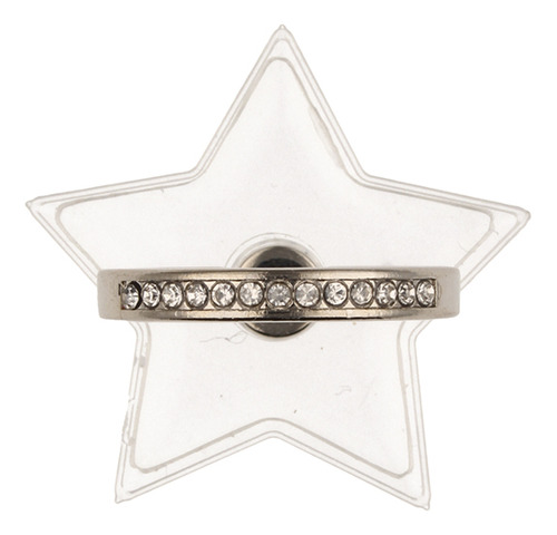 Anillo Soporte Para Celular Diseño Estrella Transparente Co