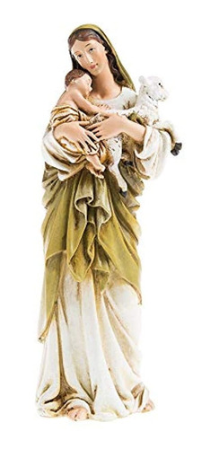 6 Pulgadas Resina Virgen Maria Madonna Cordero Figura Estatu