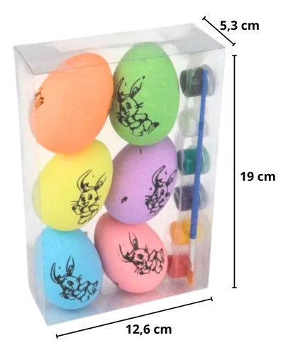 6 Ovos De Páscoa Isopor Para Colorir Com Tinta Guache Pincel