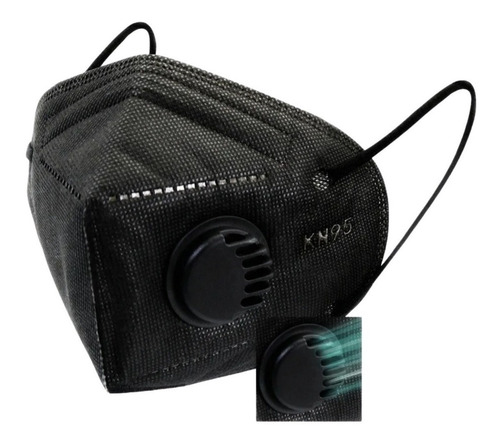 Imagen 7 de 10 de Cubrebocas N95 Válvula Filtro Mascarilla Kn95 10 Piezas