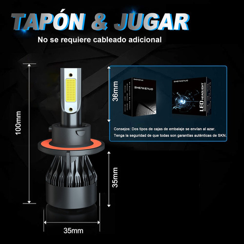 Faros Led De Haz Alto/bajo For Ford Escape 08-12 9008