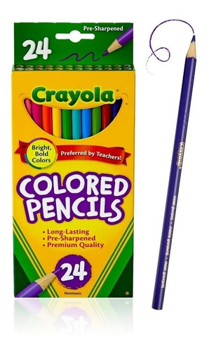 Caja Colores  Crayola Lápices  X 24 No Toxicas Oferta Envió