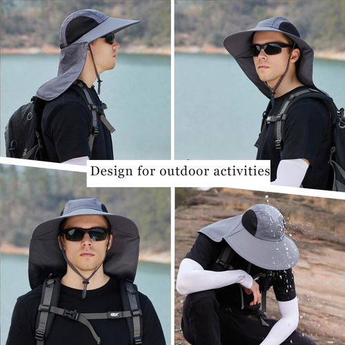 Sombrero De Sol Unisex Con Protección Uv Upf 50 Y Solapa