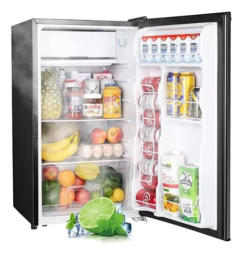 Upstreman Mini refrigerador de 3.2 pies cúbicos con congelador, puerta  individual, termostato ajustable, refrigerador para dormitorio, oficina, –  Yaxa Store