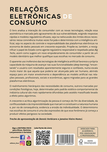 Relações Eletrônicas De Consumo - 1ª Ed - 2024, De Alexandre Pereira Bonna., Vol. 1. Editorial Editora Foco, Capa Mole Em Português, 2023