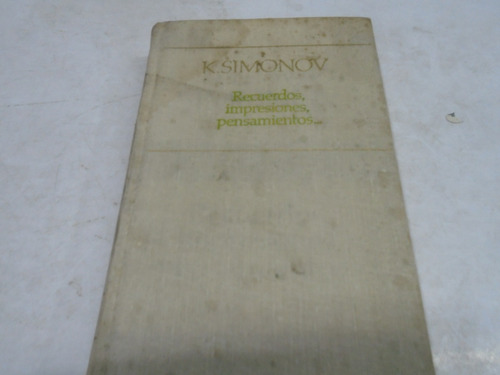 Recuerdos Impresiones Pensamientos Simonov