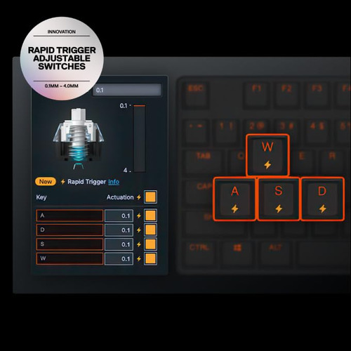 Teclado Steelseries Apex Pro Tkl Gen 3 Blanco Omnipoint 3.0