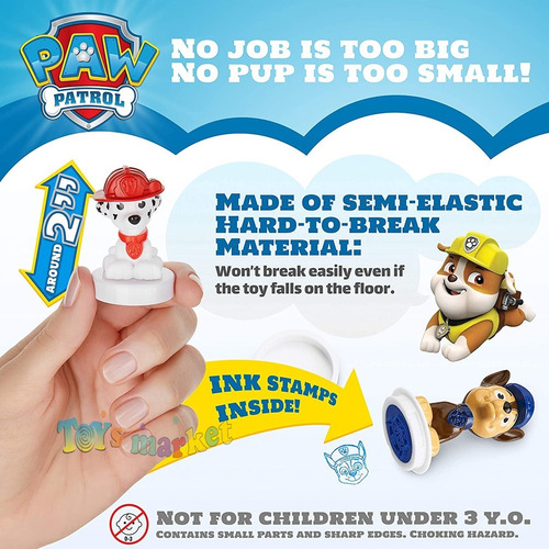 Imagen 4 de 6 de Paw Patrol Original Muñecos Chase Rubble Zuma Marshall Rocky