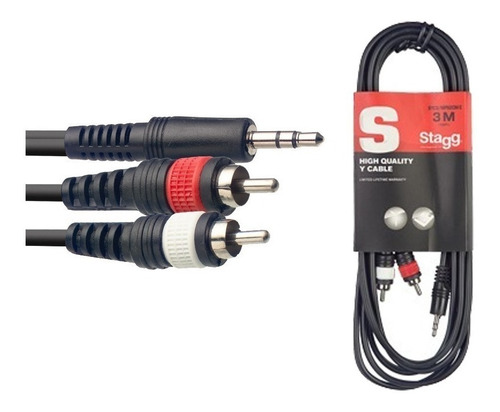 Cable Rca Miniplug De 3mts Stagg - Syc3mpsb2cm
