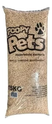 Piedra Pellet Sanitaria Pino Gatos Roedores Hurones X 15 Kg