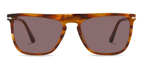 Lentes Anteojos De Sol Persol Polarizado Po3225s + Lente Verde Varilla Negro Armazón Negro Diseño 1157af Dark Violet/striped Brown