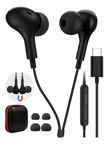 Auriculares Internos Con Cable Con Conector Usb-c | Negro