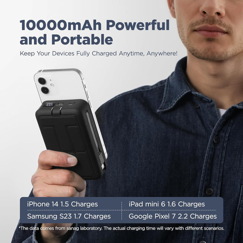 Sanag Wireless Portable Charger Power Bank 10000mah Con Cabl