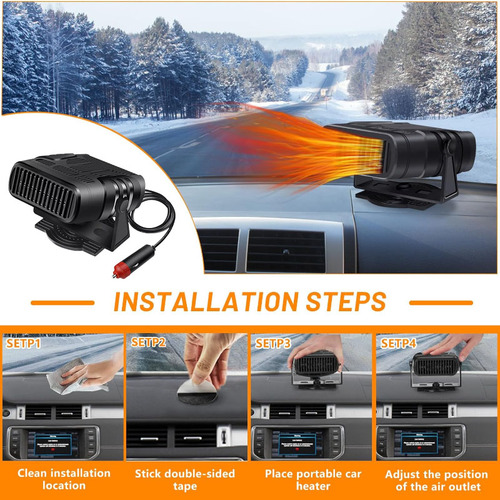 Ventilador De Aquecimento De Carro Universal 4 Em 1 12v