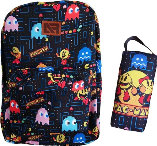 Mochila Y Bolsita De Pacman