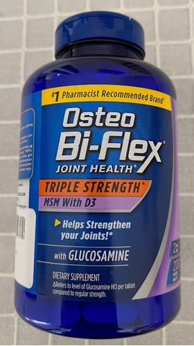 Osteo Bi-flex Y Con Glucosamina - Triple Strength 200 Caps.