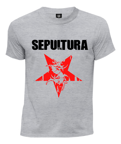 Camiseta Metal Rock Sepultura Star