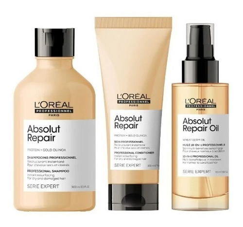 Kit Shampoo + Acondicionador + Oil De Loreal Profesional 