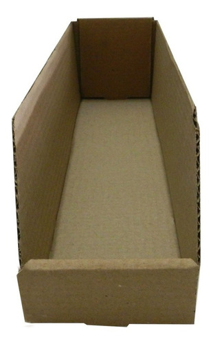 Kit 100 Organizadores De Prateleira Pardo 38x10x10 - Caixa