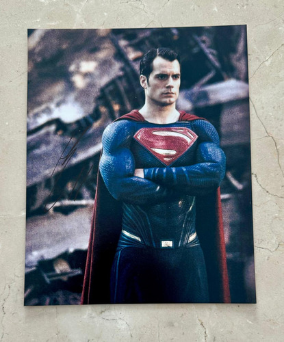 Foto Firmada Henry Cavill Dc Superman Justice League Batman