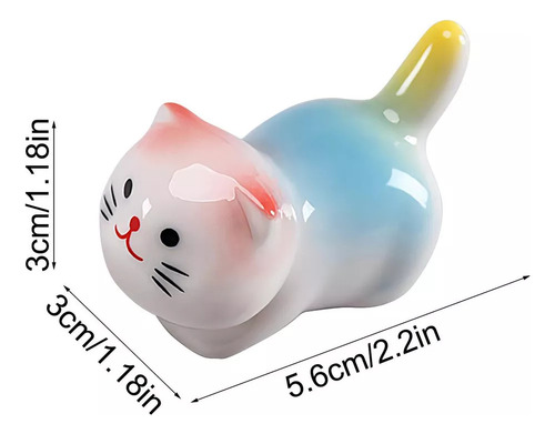 Lindo Soporte Para Palillos Con Forma De Gato, 5 Unidades
