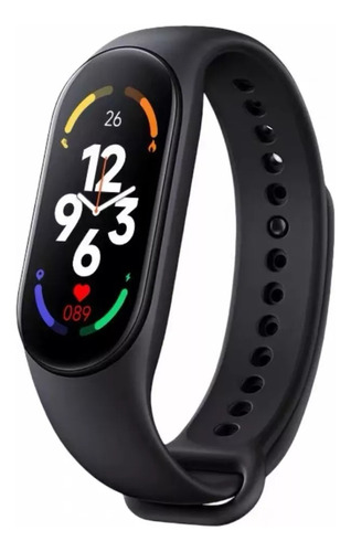 Pulsera inteligente con monitor cardíaco M7, funda Bluetooth, color: negro, color de la pulsera: negro, color del bisel: negro, diseño de pulsera: rectangular