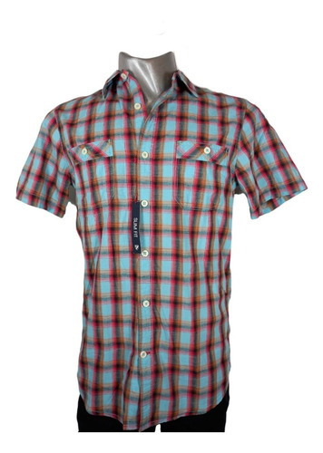 Camisa Hombre Cremieux Cuadros Grande Importada Algodon 100%