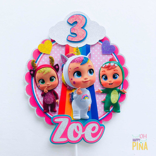 Cake Topper Deco Torta Adorno 3d Cry Babies Bebe Llorones