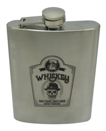 Imagem 3 de 5 de Cantil Inox 220 Ml Whiskey Nª8 Cebola 99746