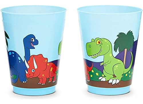 Blue Panda Vasos De Fiesta De Plástico Reutilizables Dinosau