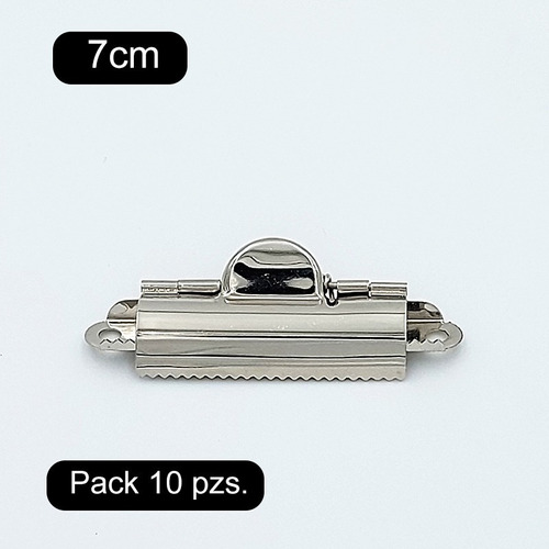 Pack De 10 Clip Sujeta Documentos Con Dientes De 7 Cms