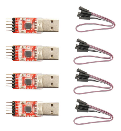 Ximark 4 Unidades Usb 2.0 A Ttl Uart 5pin Mdulo Serial Conve