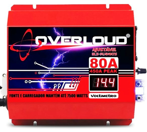Overloud 80 A Fonte Carregador Bateria Inteligente 12v