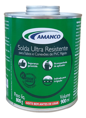 Adesivo Solda Ultra Resistente Pvc Rigido Irrigação 800g