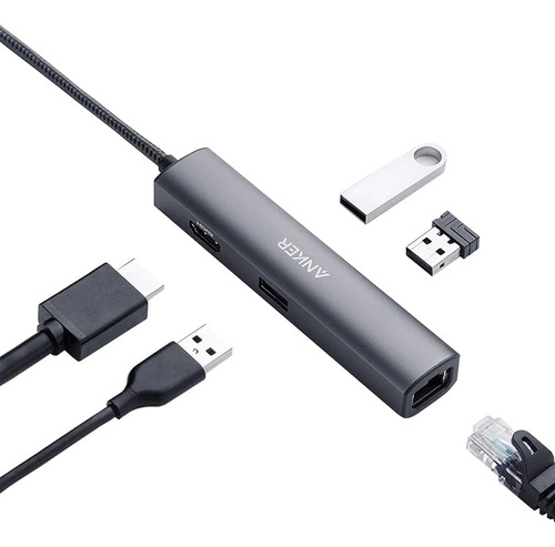 Adaptador De Concentrador Usb C Anker, Adaptador Usb C 5 En 