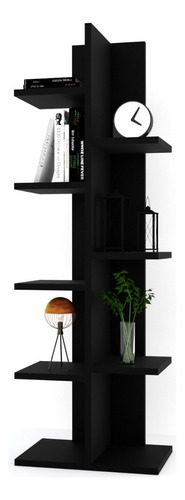 Mueble Biblioteca Organizador Rack Living Color Negro